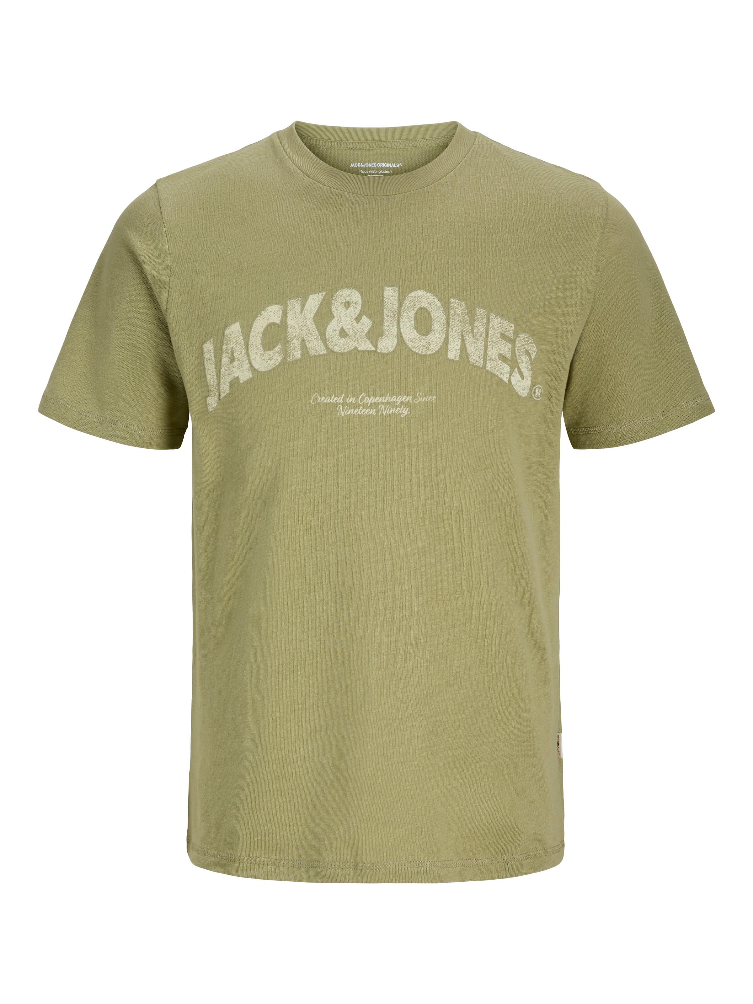 JACK & JONES Camiseta 'JORAlmeria' en oliva / blanco, Vista del producto