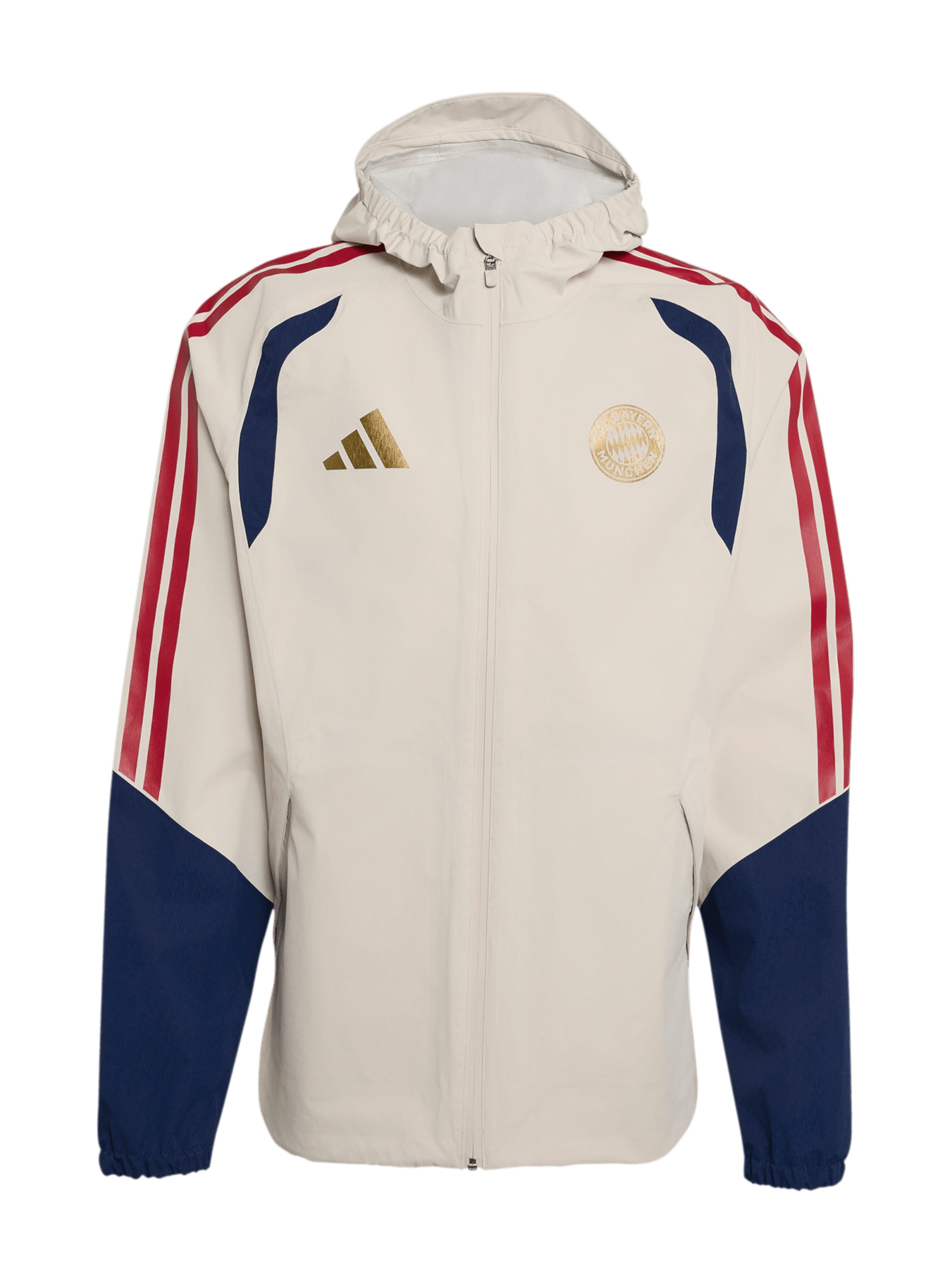ADIDAS PERFORMANCE Regenjacke Teamline in Weiß: Vorderseite