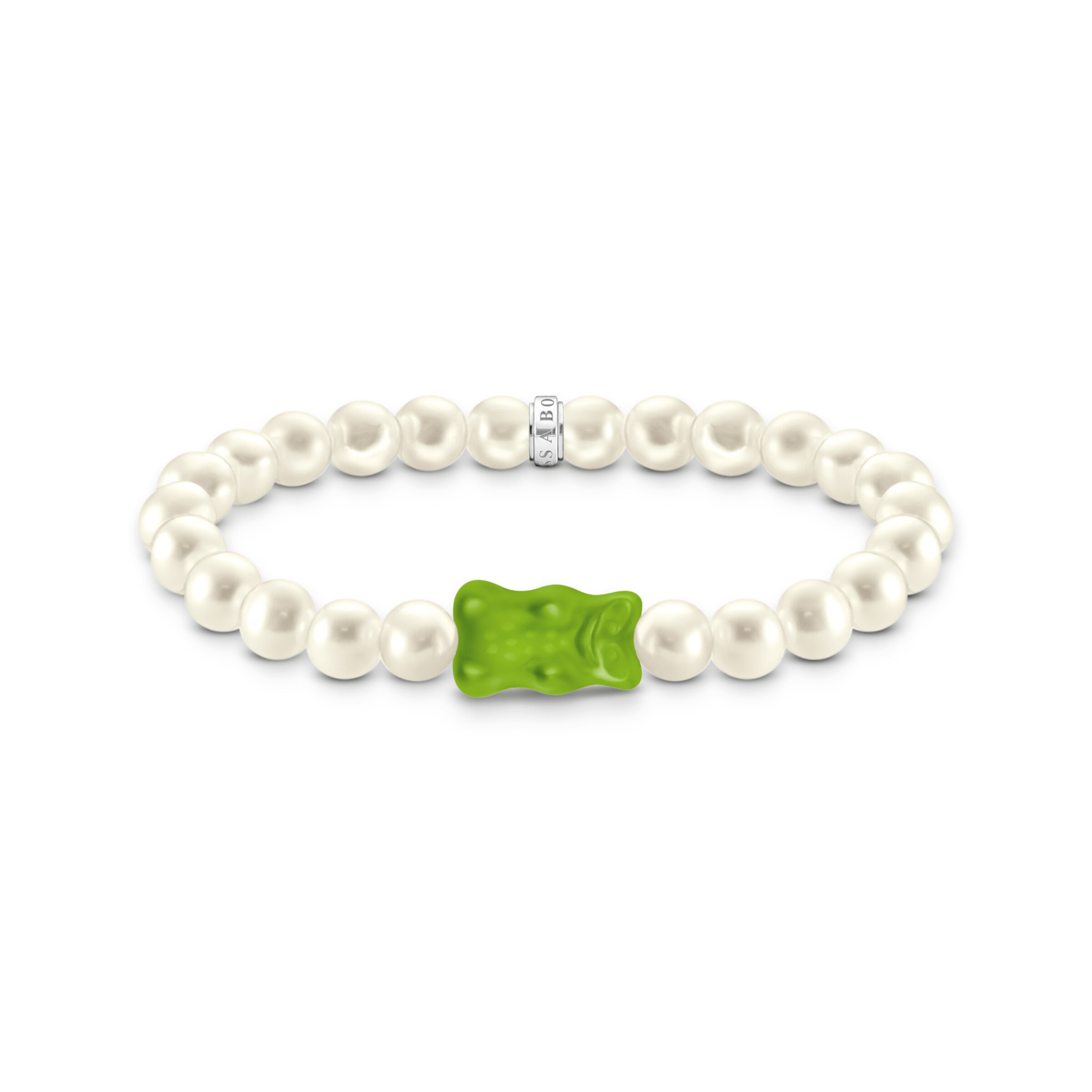 Thomas Sabo Armband in 15 in grün / silber / perlweiß, Produktansicht