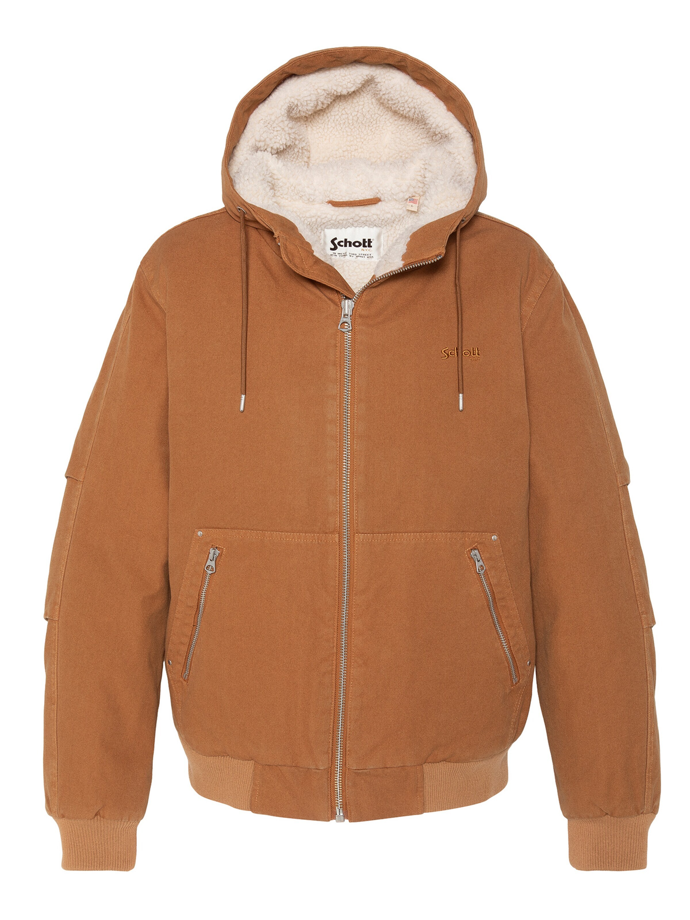 Schott NYC Between-Season Jacket in L in Camel, Item view