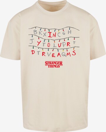 F4NT4STIC Shirt 'Stranger Things In Your Dreams Netflix TV Series' in Beige: front