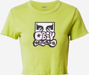 T-shirt Obey en vert : devant