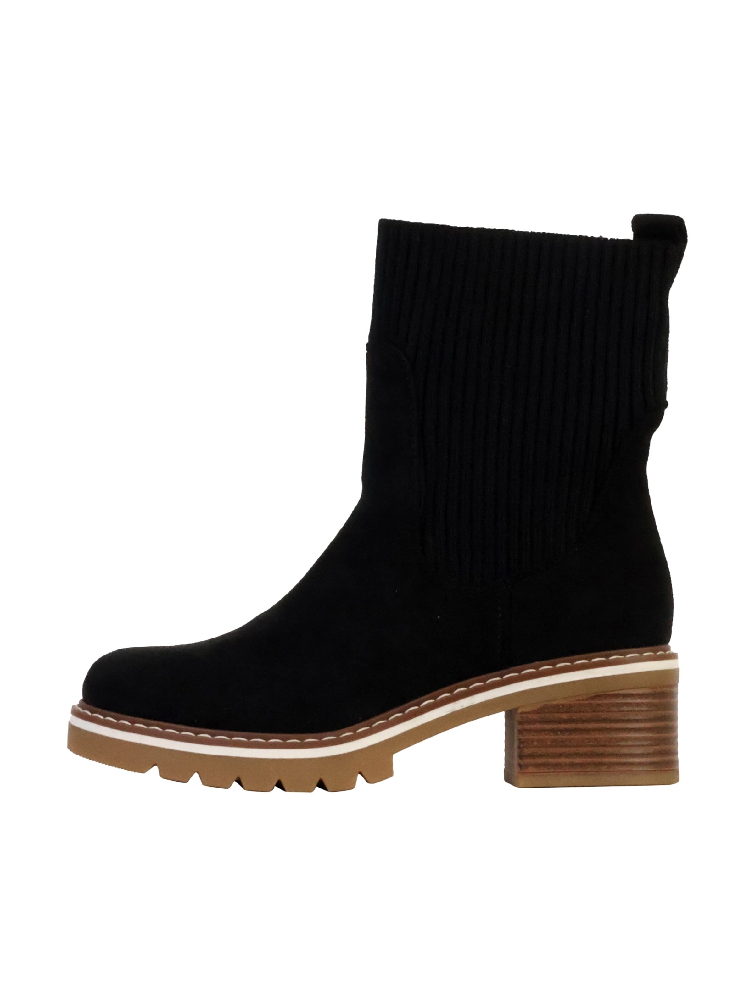 Bottines 'Stiefeletten zum Hineinschlüpfen' The Divine Factory en noir : devant