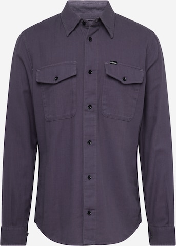 Slim fit Camicia 'Marine' di G-Star RAW in lilla: frontale