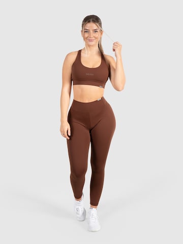 Smilodox Skinny Workout Pants 'Advance Pro' in Brown
