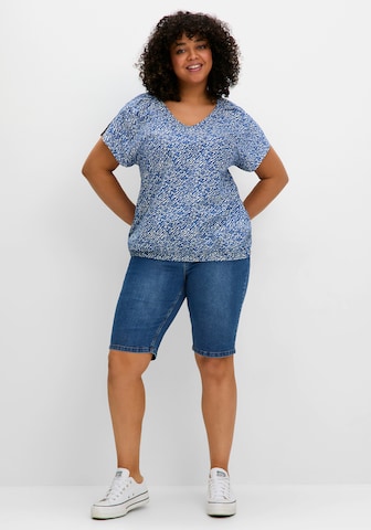 SHEEGO Skinny Fit Дънки в синьо