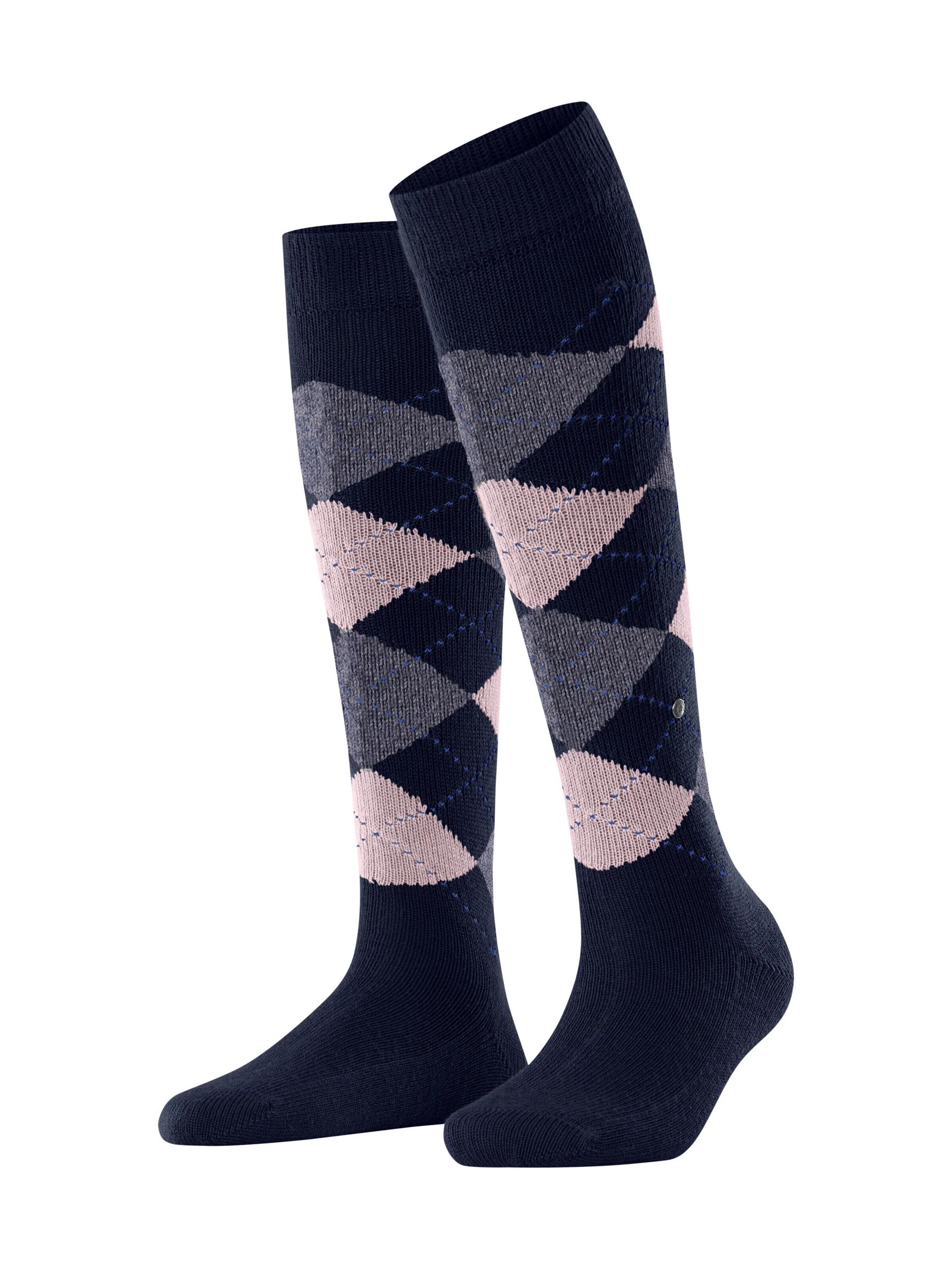 BURLINGTON Over the Knee Socks 'Whitby' in Blue: front