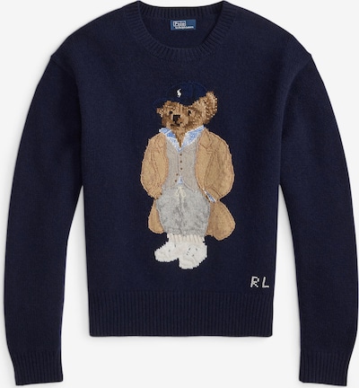 Polo Ralph Lauren Svetr - modrá / námořnická modř / světle hnědá / světle šedá, Produkt