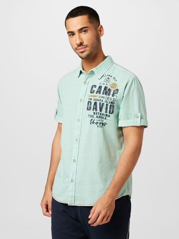 CAMP DAVID Regular fit Button Up Shirt in Green: front