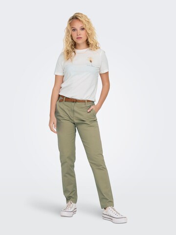 Coupe slim Pantalon chino 'CHICAGO' JDY en vert