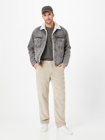 LEVI'S ® Regular fit Between-season jacket 'Vintage Fit Sherpa Trucker' in Grey