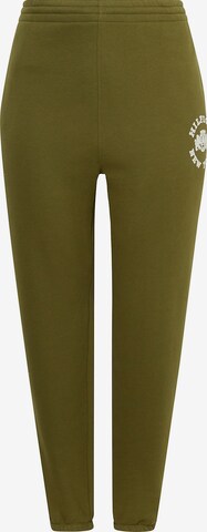 Tommy Hilfiger Curve Tapered Broek in Groen: voorkant