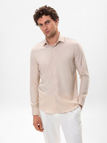 Slim fit Camicia di Antioch in beige: frontale