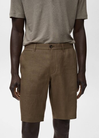 MANGO MAN Slimfit Shorts 'Carp' in Grün
