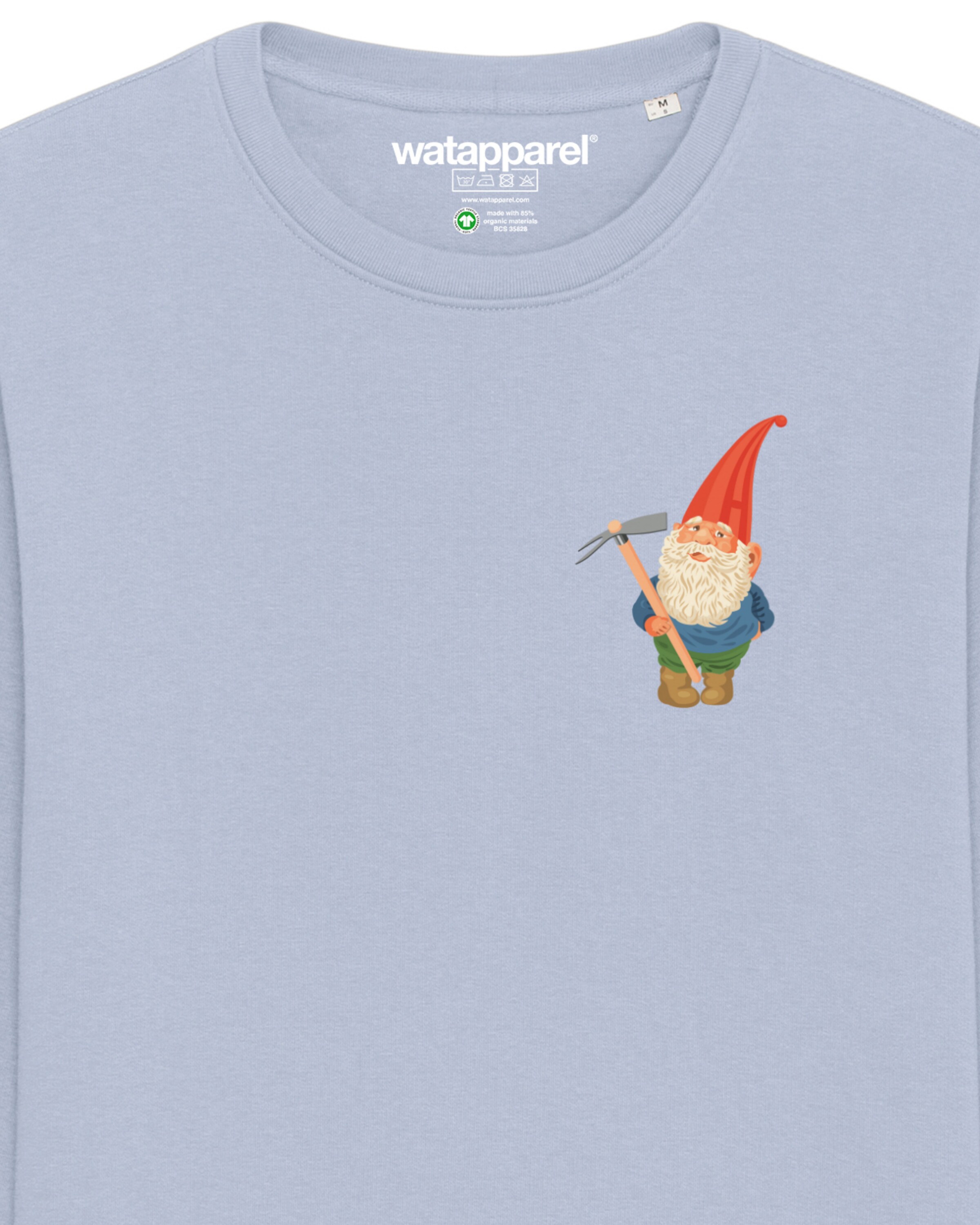 Watapparel Sweatshirt ' Gartenzwerg ' in Blauw