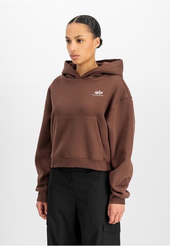 ALPHA INDUSTRIES Sweatshirt in Brown: front