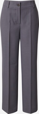 modström Wide leg Pleat-Front Pants 'Gale' in Grey: front