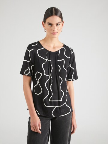 s.Oliver BLACK LABELBluza - crna boja: prednji dio
