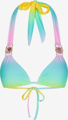 Moda Minx - Top de bikini 'Club Tropicana' en azul: frente