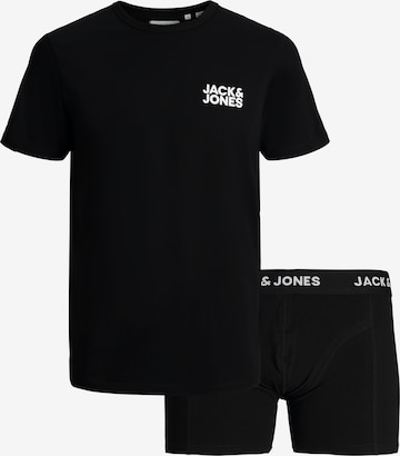 JACK & JONES - Pijama corto en negro: frente