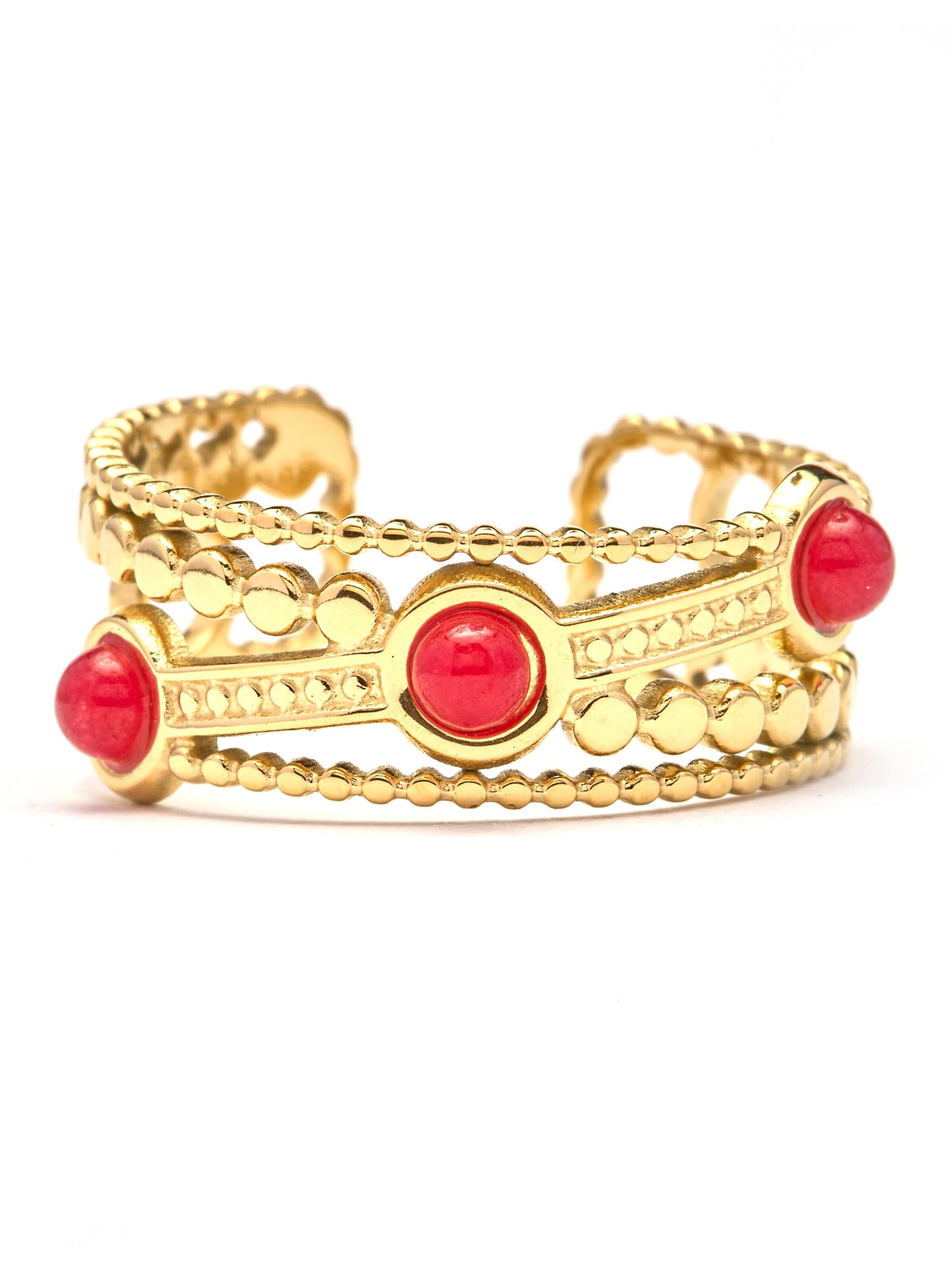 Luxenter Ring 'FATIN'‌‌‌‌‌‌ in Gelb: Vorderseite
