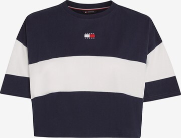 Tricou de la Tommy Jeans pe albastru: față