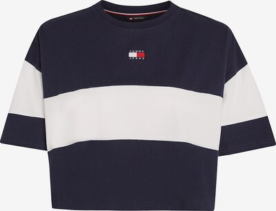 Tommy Jeans T-shirt en marine / rouge feu / blanc, Vue avec produit