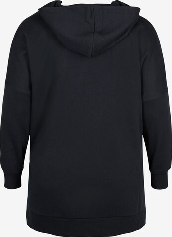 Zizzi Sweatshirt 'XORTO' in Schwarz