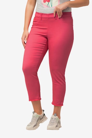 Ulla Popken Skinny Broek in Roze: voorkant