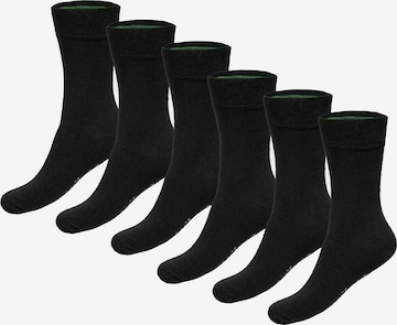 Chaussettes 'Beau' Bamboo basics en noir : devant