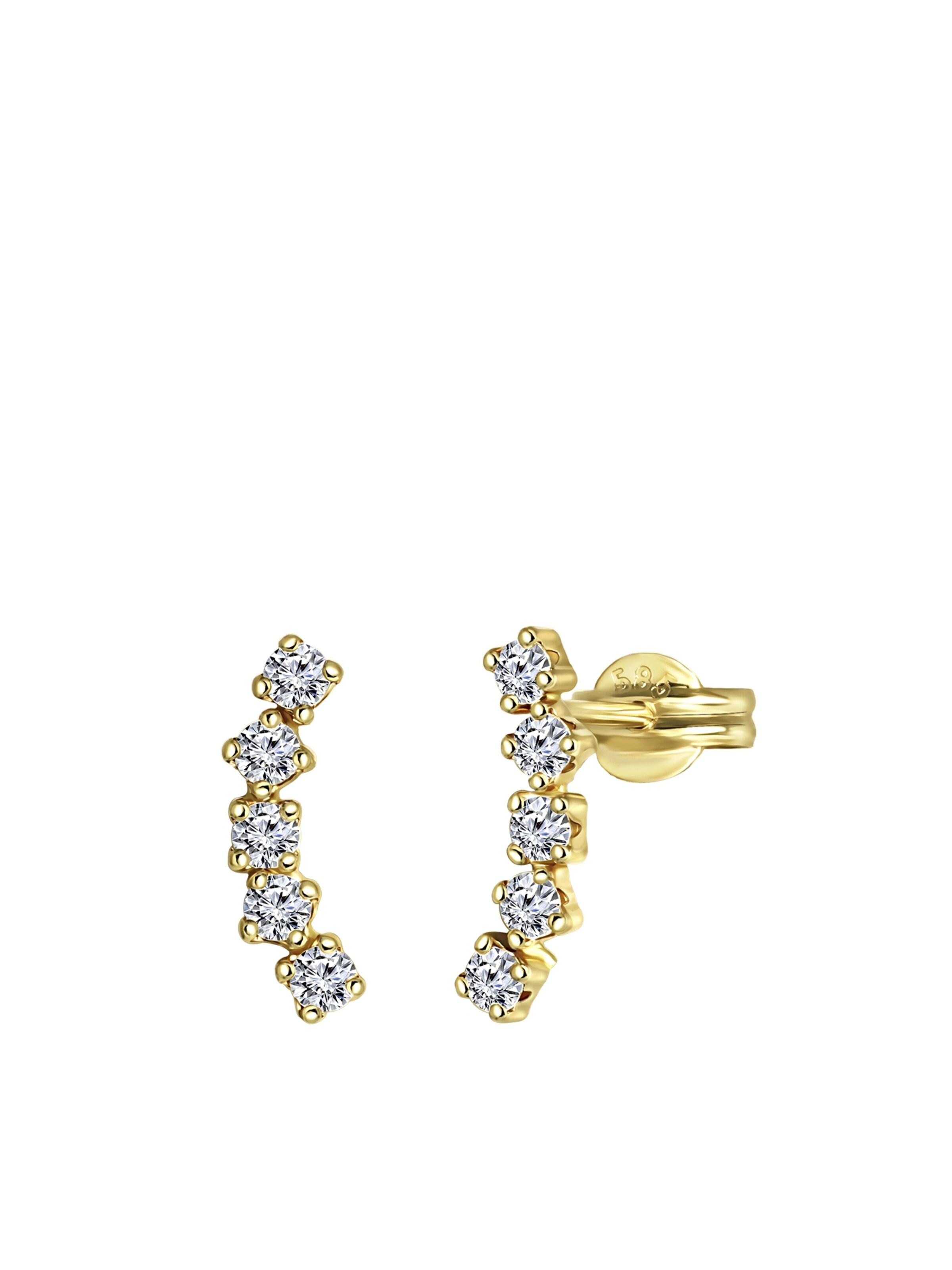 Lucardi Earrings 'Klassisch' in Gold: front