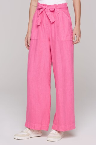 Soccx Wide leg Pants in Pink: front