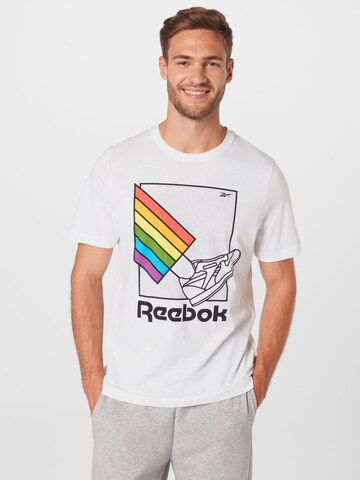 Reebok T-Shirt 'Pride' in Weiß: Vorderseite