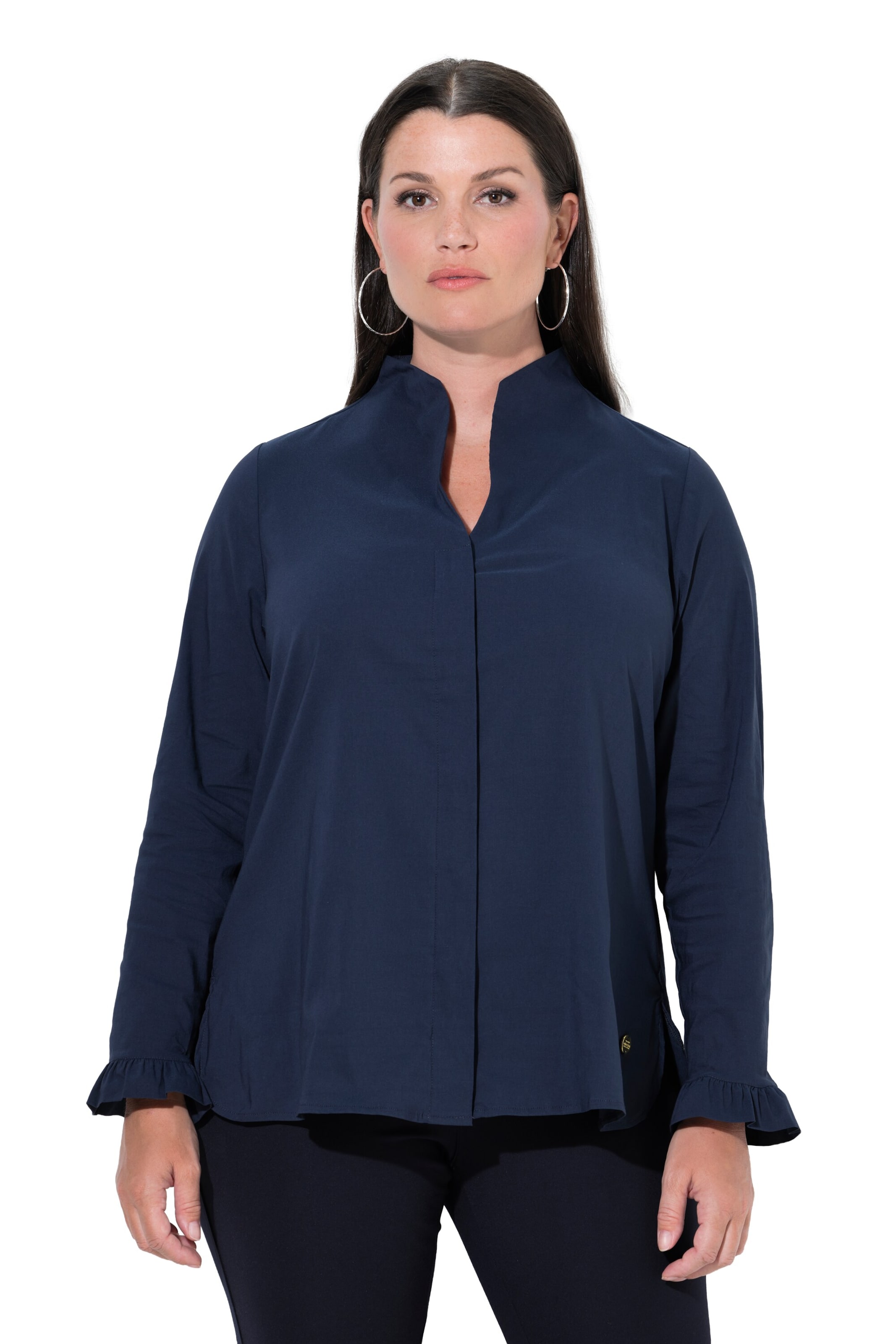 Ulla Popken Bluse in Blau: Vorderseite