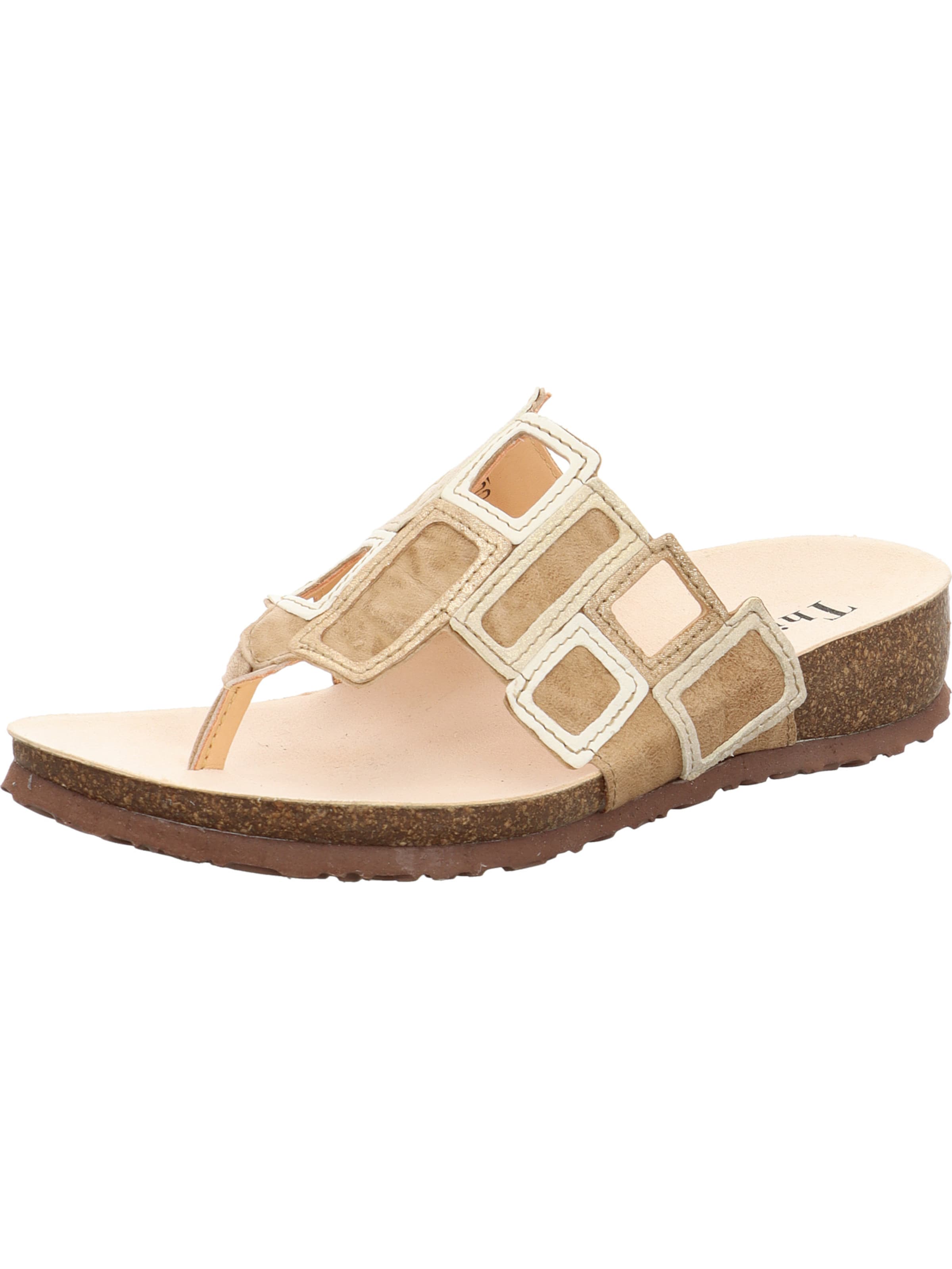 THINK! Zehentrenner 'Julia' in Beige: Vorderseite