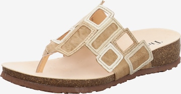 THINK! Zehentrenner 'Julia' in Beige: Vorderseite