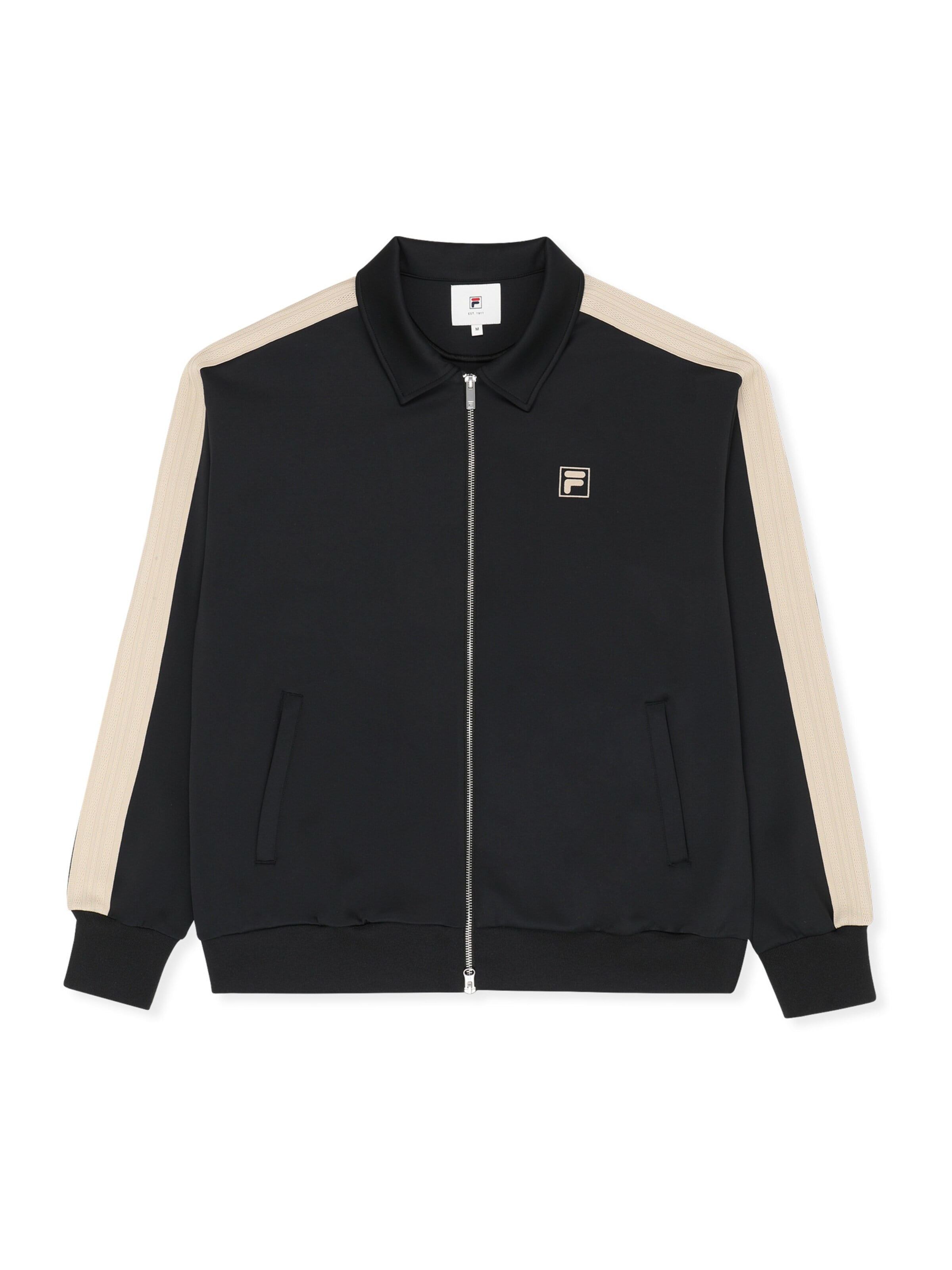 FILA - Sudadera con cremallera 'VAIANO relaxed taped track jacket' en negro