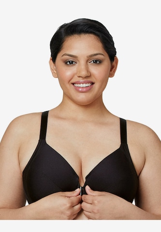 GLAMORISE T-shirt Bra 'WonderWire' in Black