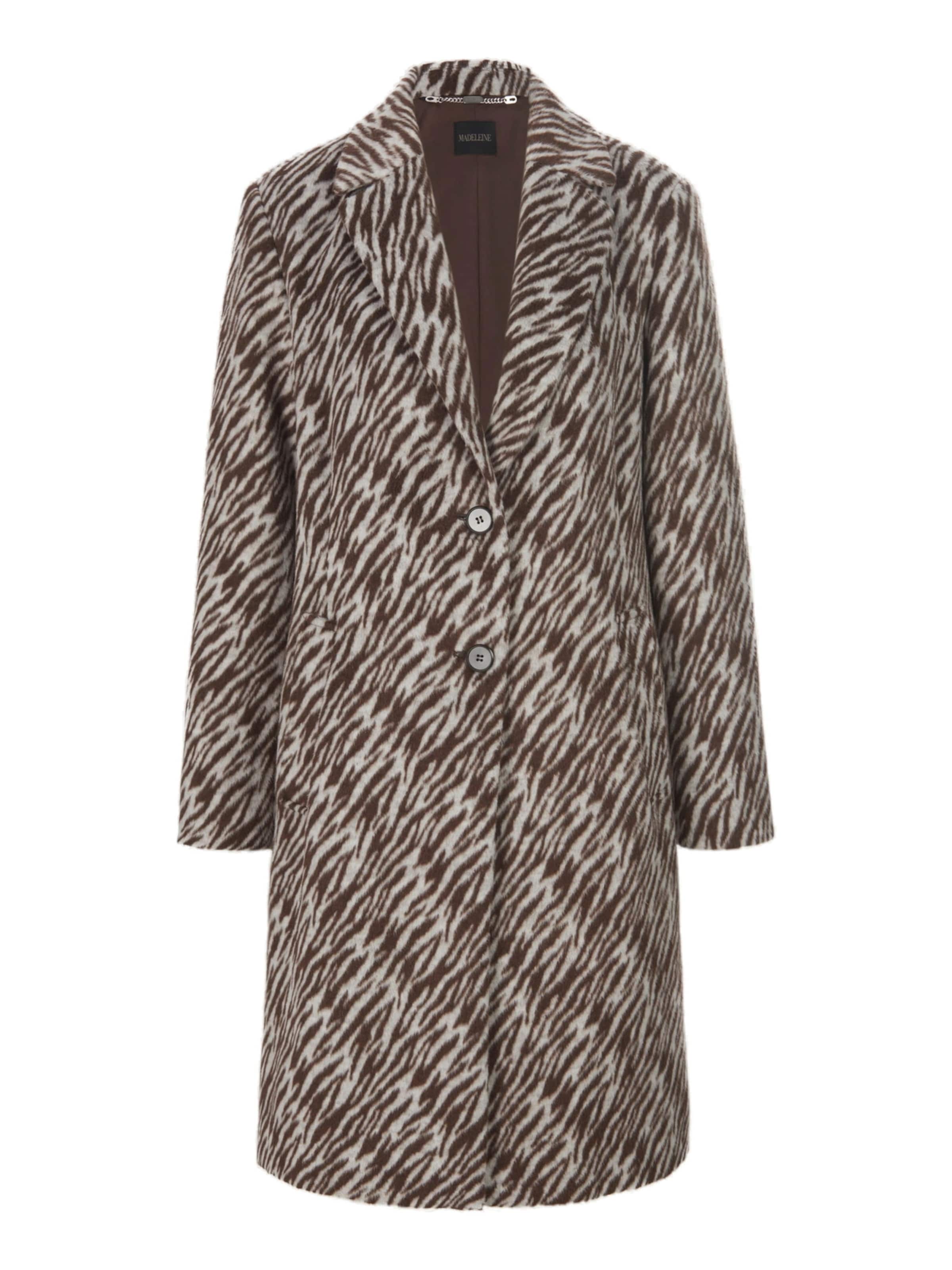 Manteau mi-saison MADELEINE en marron : devant