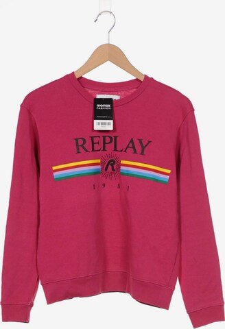 REPLAY Sweatshirt & Zip-Up Hoodie in S in Pink: front