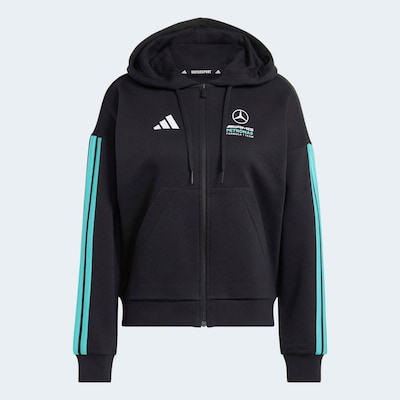 ADIDAS PERFORMANCE Athletic Zip-Up Hoodie 'Mercedes-AMG Petronas Formula 1 Team DNA' in Aqua / Black / White, Item view