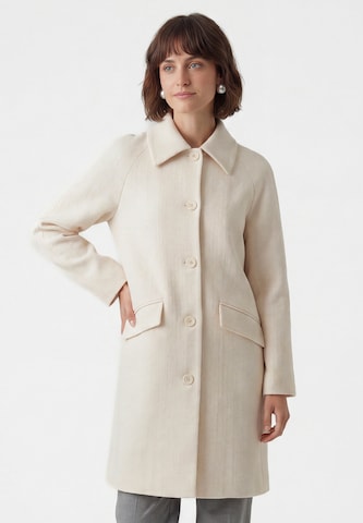Manteau mi-saison Usha en blanc : devant