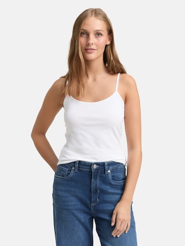 TOM TAILOR DENIM Top in Wit: voorkant