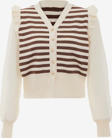 NAEMI Gebreid vest in Beige: voorkant
