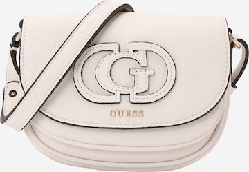 GUESS Olkalaukku 'CALEBRA MINI CNVRTBL XBDY FLAP' värissä valkoinen: etupuoli