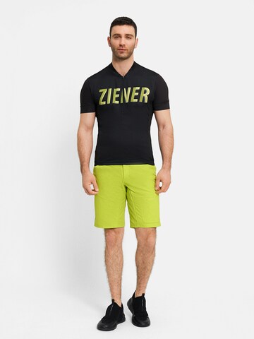 ZIENER Regular Workout Pants 'NELAT-Z X-Function' in Yellow