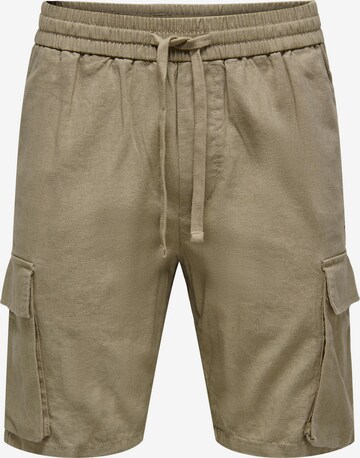 Pantalon cargo 'Sinus' Only & Sons en vert : devant