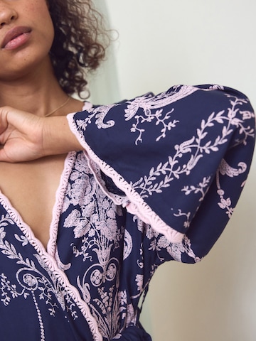 LAURA ASHLEY Morgenkåbe 'Josette' i blå