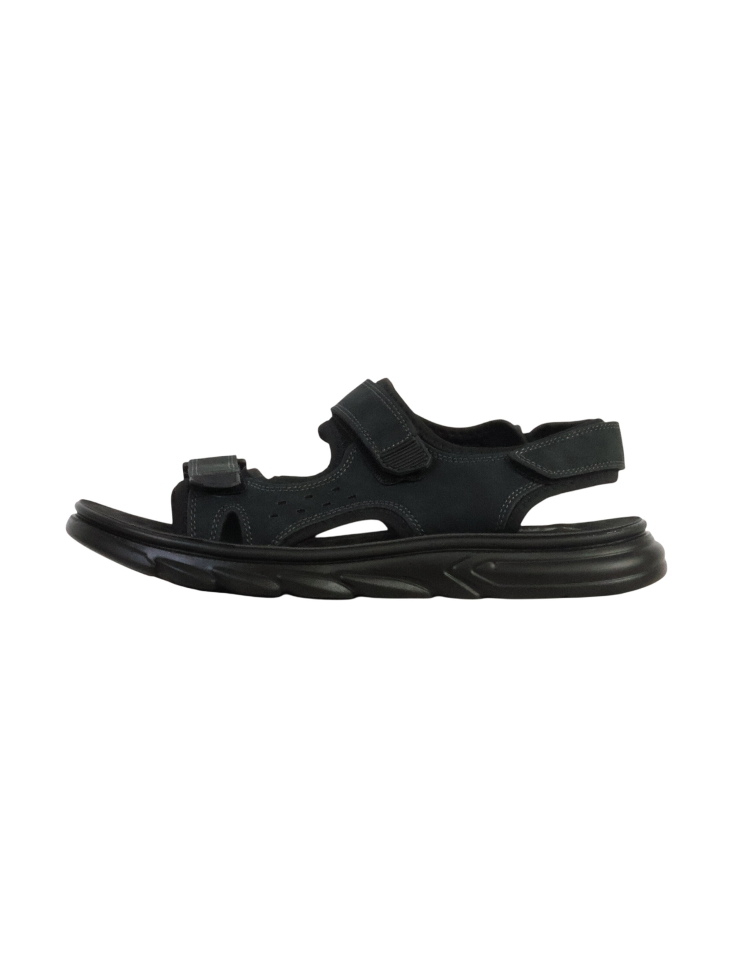 Sandales 'Flache Sandalen mit Klettverschluss' Elong en noir : devant