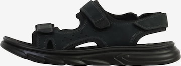 Sandales 'Flache Sandalen mit Klettverschluss' Elong en noir : devant
